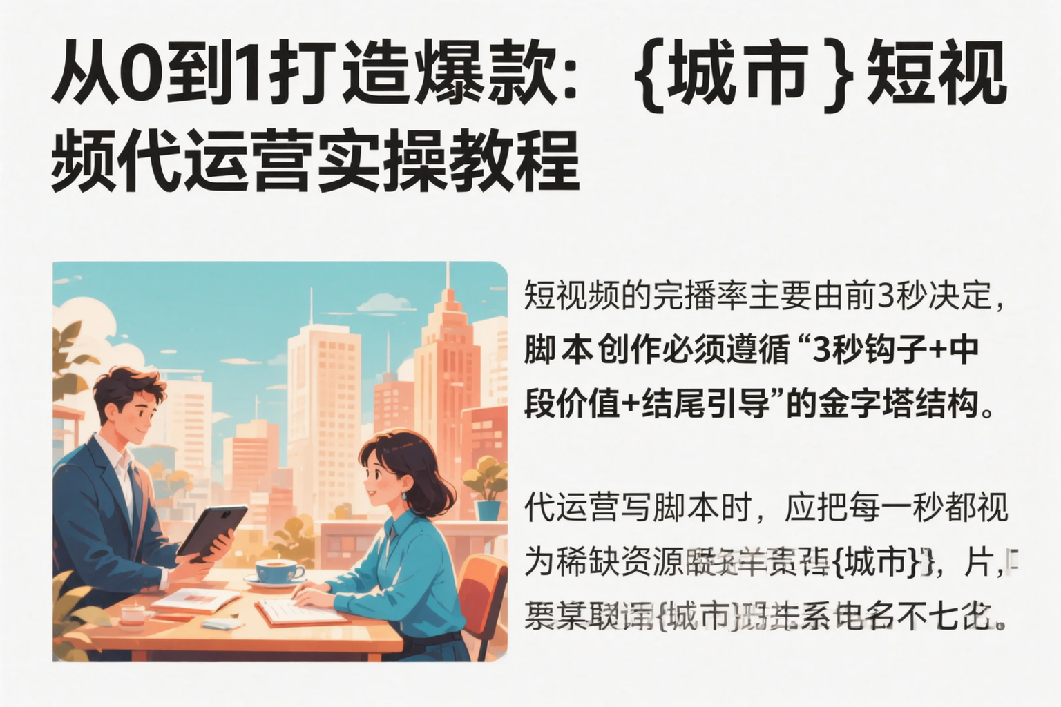 从0到1打造爆款:天津短视频代运营实操教程