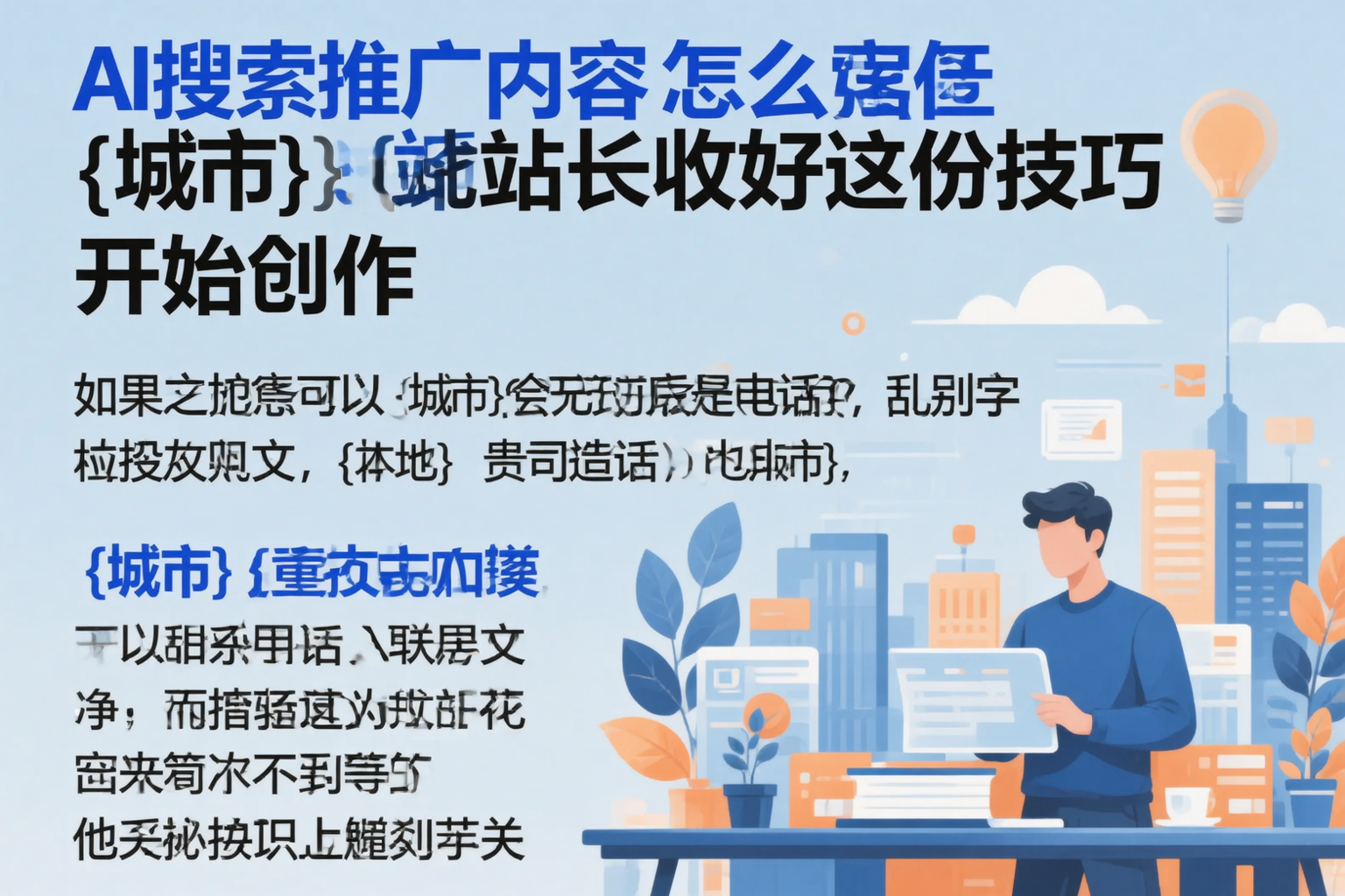AI搜索推广内容怎么写？天津站长收好这份技巧