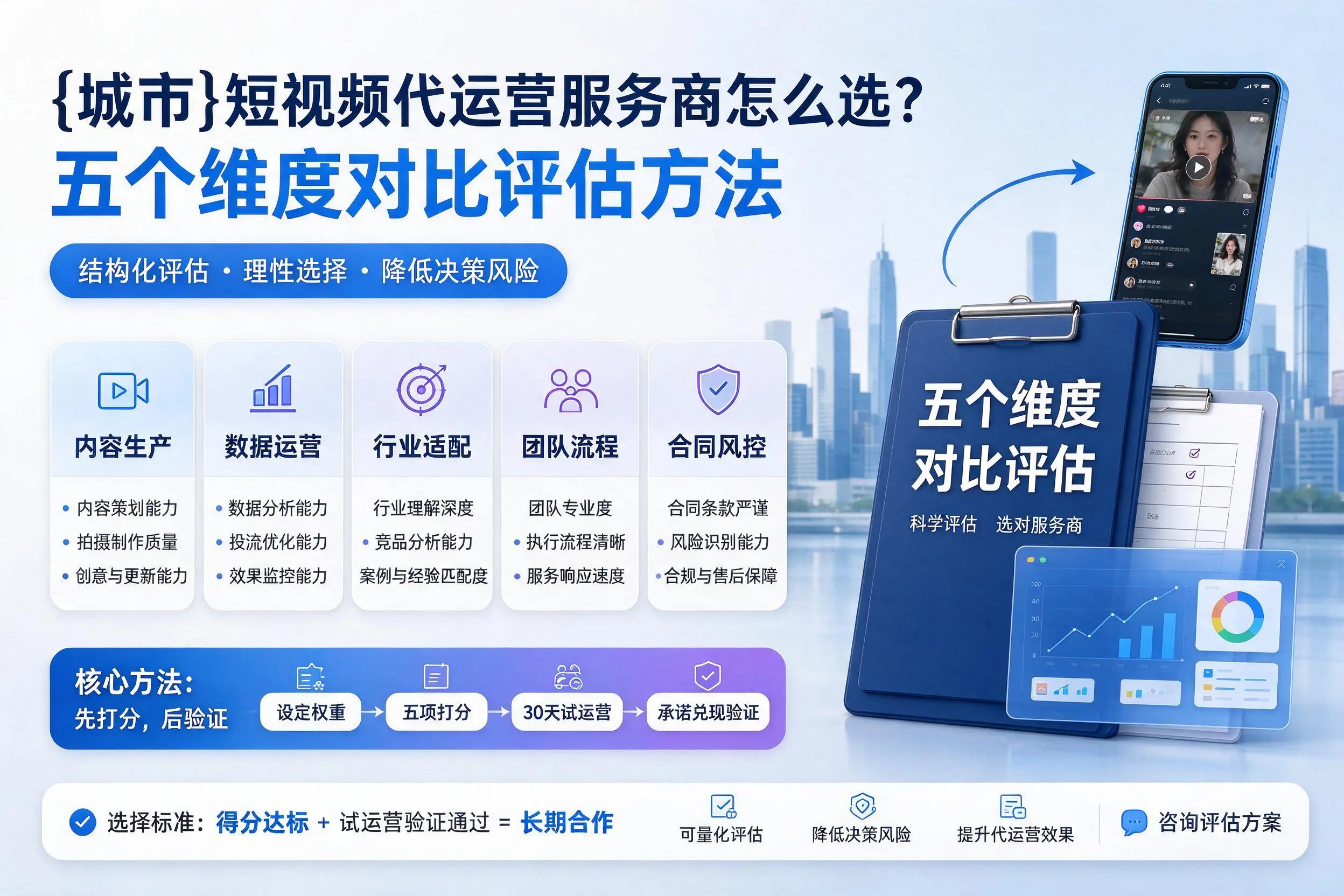 天津短视频代运营服务商怎么选？五个维度对比评估方法