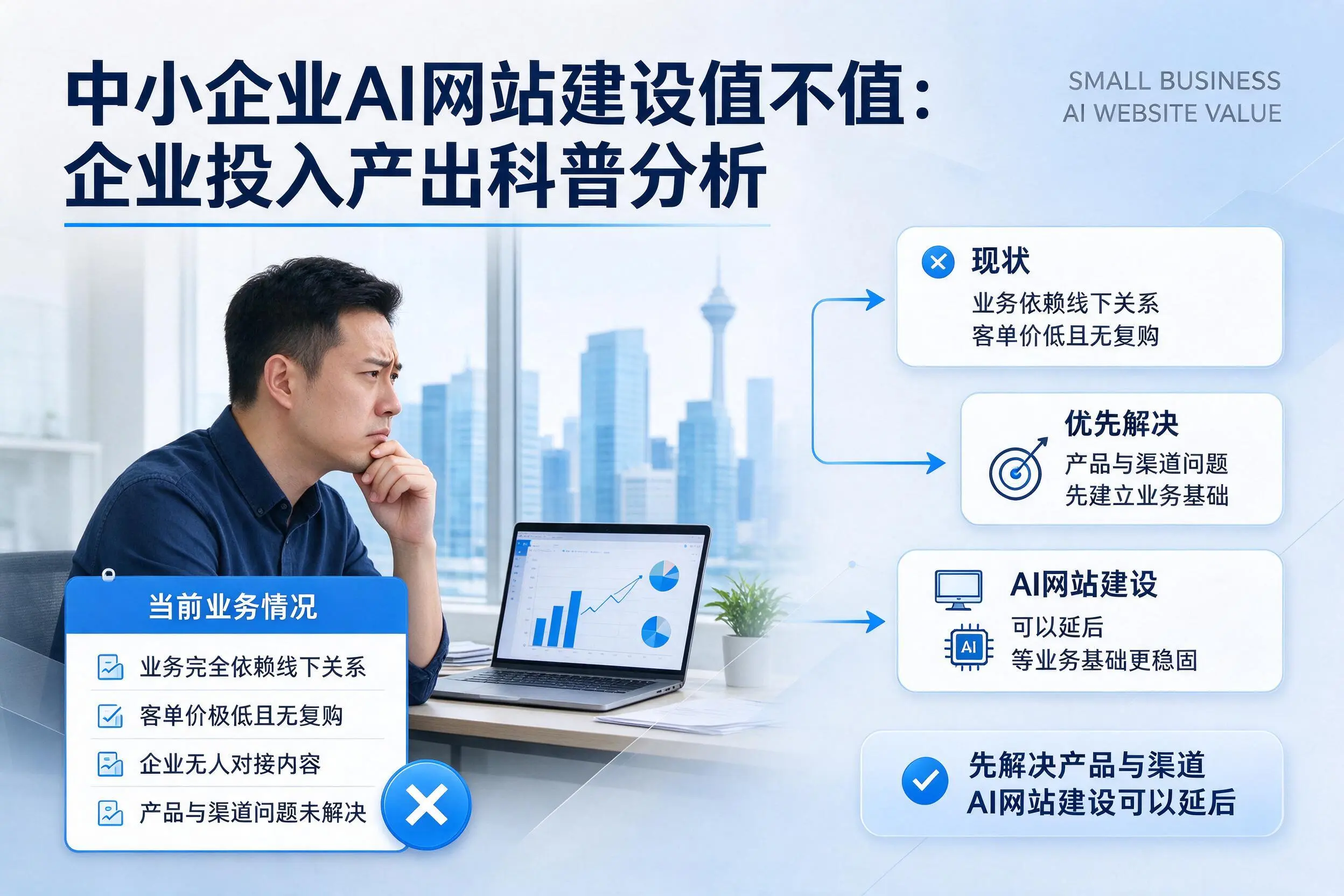 中小企业AI网站建设值不值：天津企业投入产出科普分析