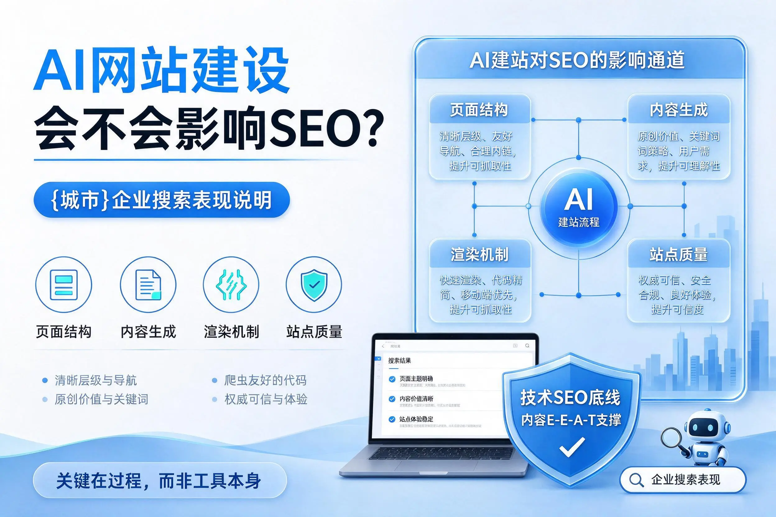 AI网站建设会不会影响SEO?天津企业搜索表现说明