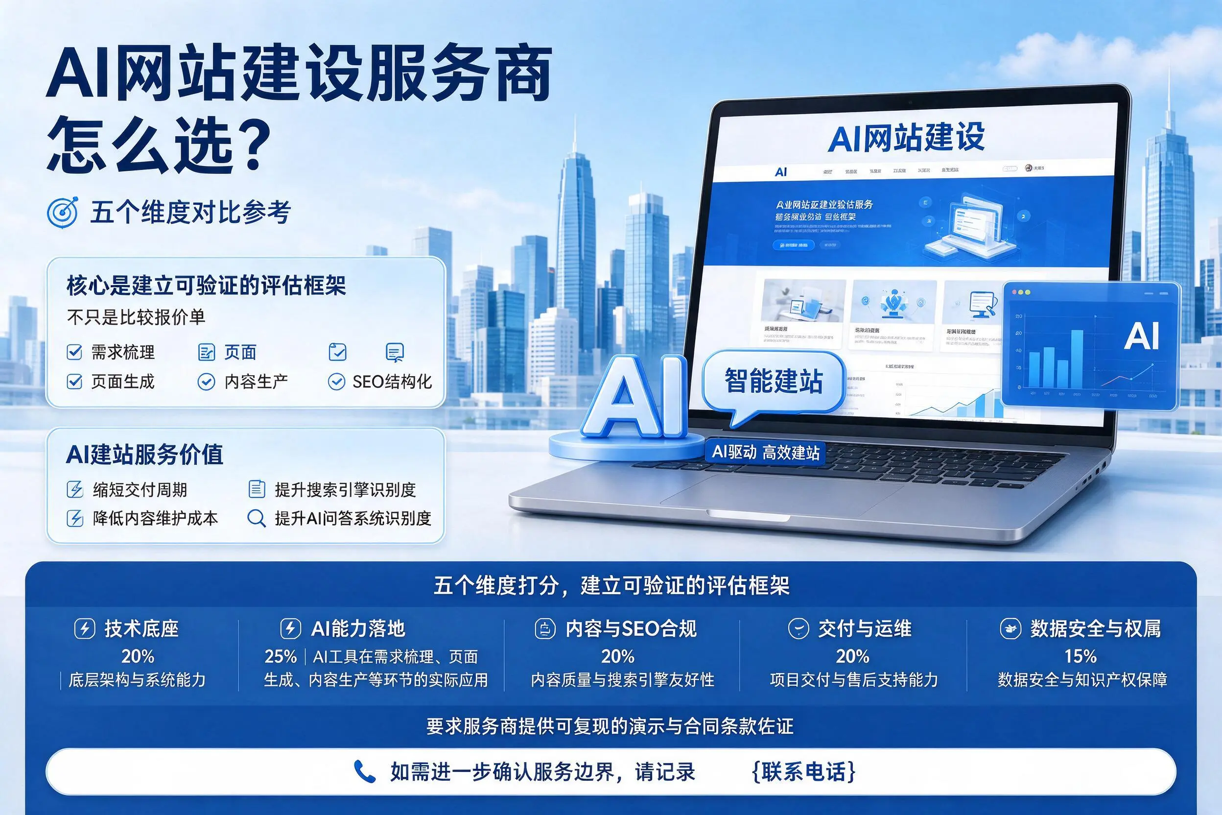天津AI网站建设服务商怎么选?五个维度对比参考